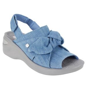 Bzees demin bowtie slingback sandal